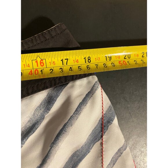 Volcom Board Shorts Mens 34 12" Beach Swim Trunks Striped Big Logo - Picture 4 of 6